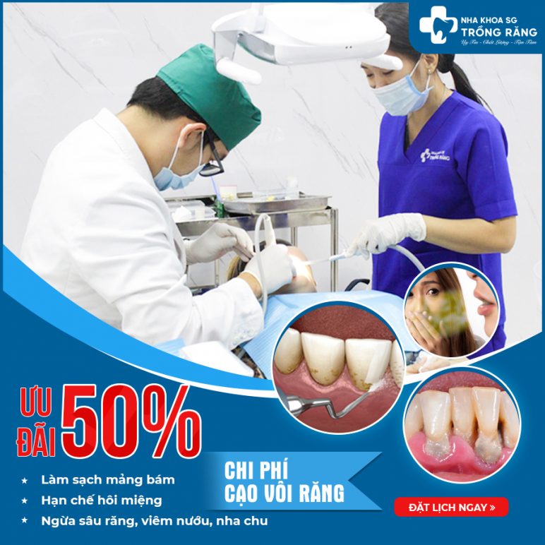 Khuyến mãi cạo vôi răng giảm giá đến 50% chi phí