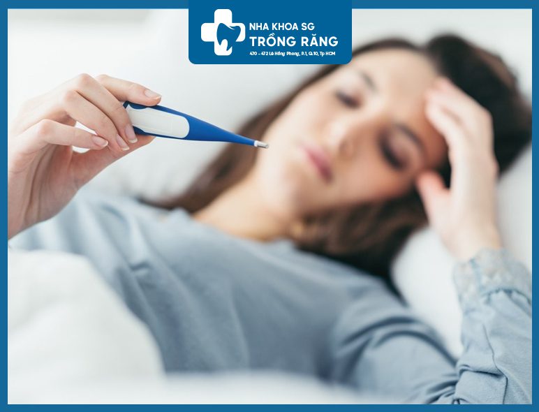 Sốt khi mọc răng khôn