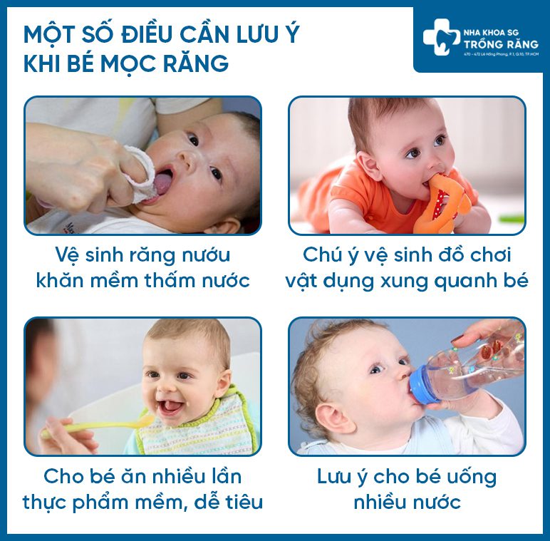 Chăm sóc khi bé mọc răng