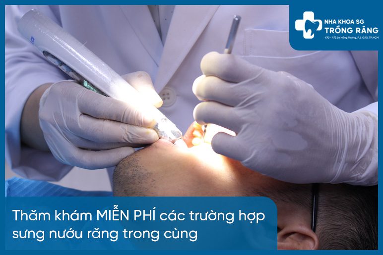 Khám sưng nướu răng trong cùng