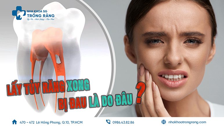lấy tủy răng xong bị đau là do đâu