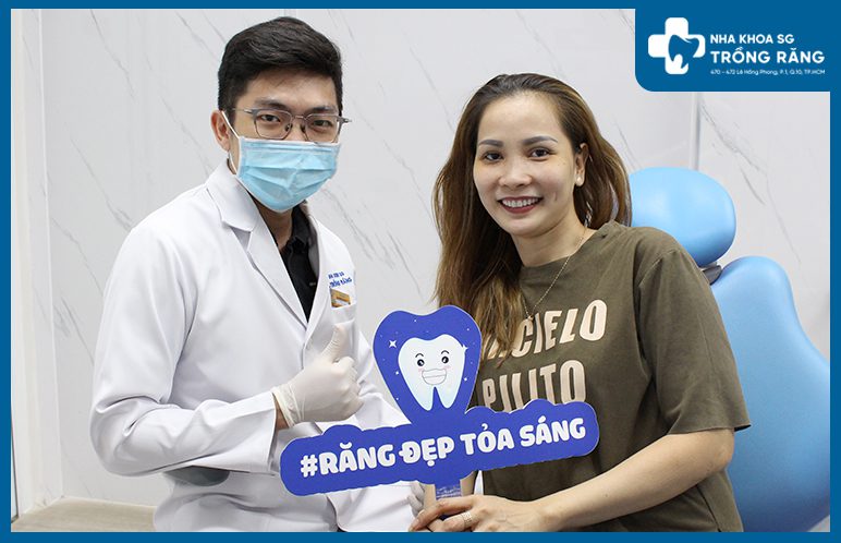 Le Quyen boc rang toan su Zirconia 19 rang thay doi nhan sac