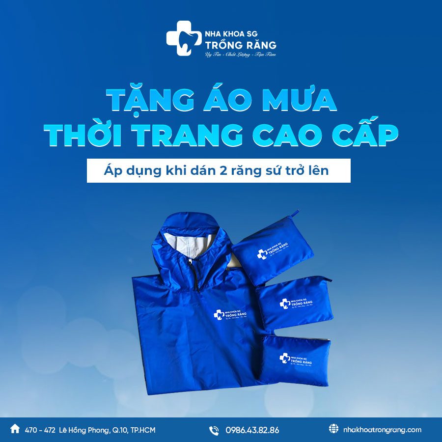 NỤ CƯỜI CHUẨN TỶ LỆ VÀNG | GIẢM 30 % CHI PHÍ DÁN SỨ - NHẬN NGAY ÁO MƯA THỜI TRANG CAO CẤP