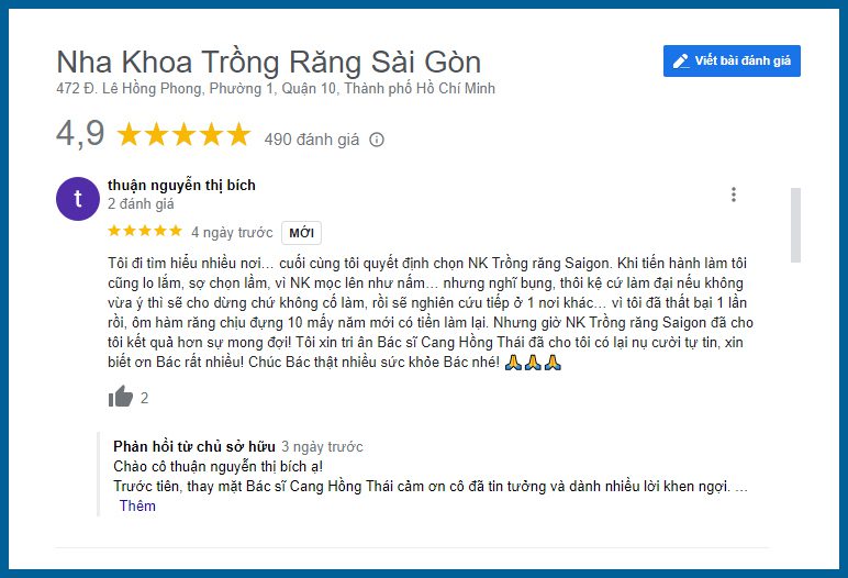 review trong rang implant review nha khoa trồng răng sài gòn