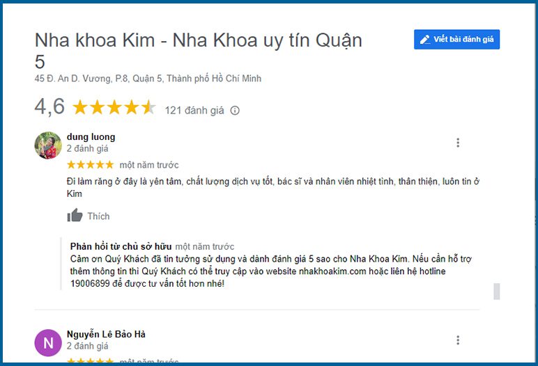 review nha khoa kim