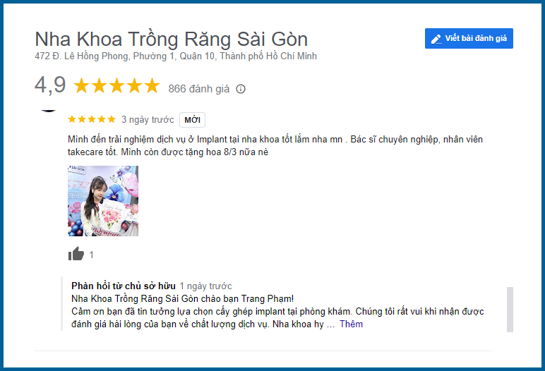 review nha khoa uy tín