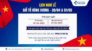 thông báo lịch nghỉ lễ 30/04 và 01/05