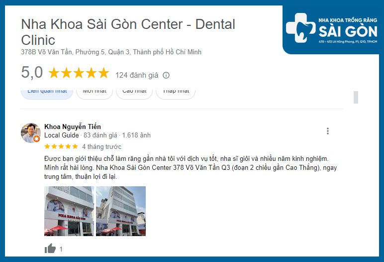 review nha khoa sài gòn center