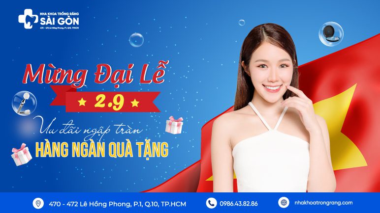 nha khoa trồng răng sài gòn ưu đãi 2/9