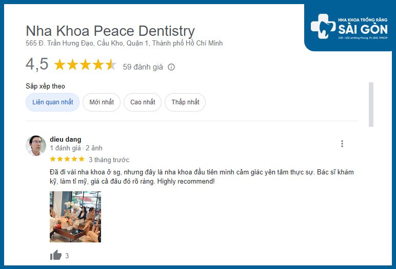 review nha khoa peace dentistry