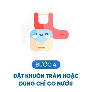 buoc 4 dat khuon tram hoac dung chi co nuou