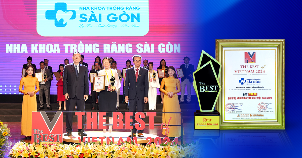 đại diện Nha Khoa Trồng Răng Sài Gòn nhận giải The Best of Vietnam