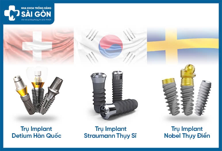 So sánh 3 loại trụ Implant
