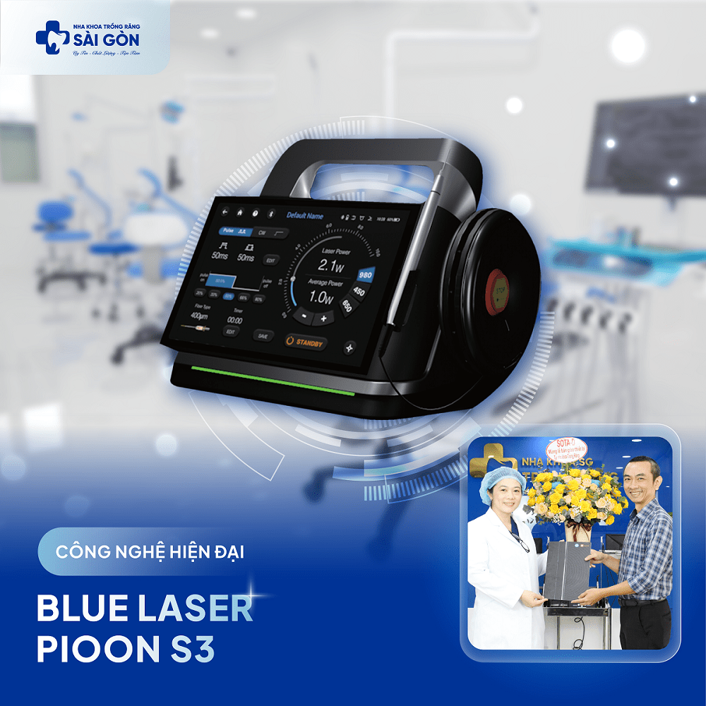 Máy Blue Laser Pioon S3 tại Nha Khoa Trồng Răng Sài Gòn