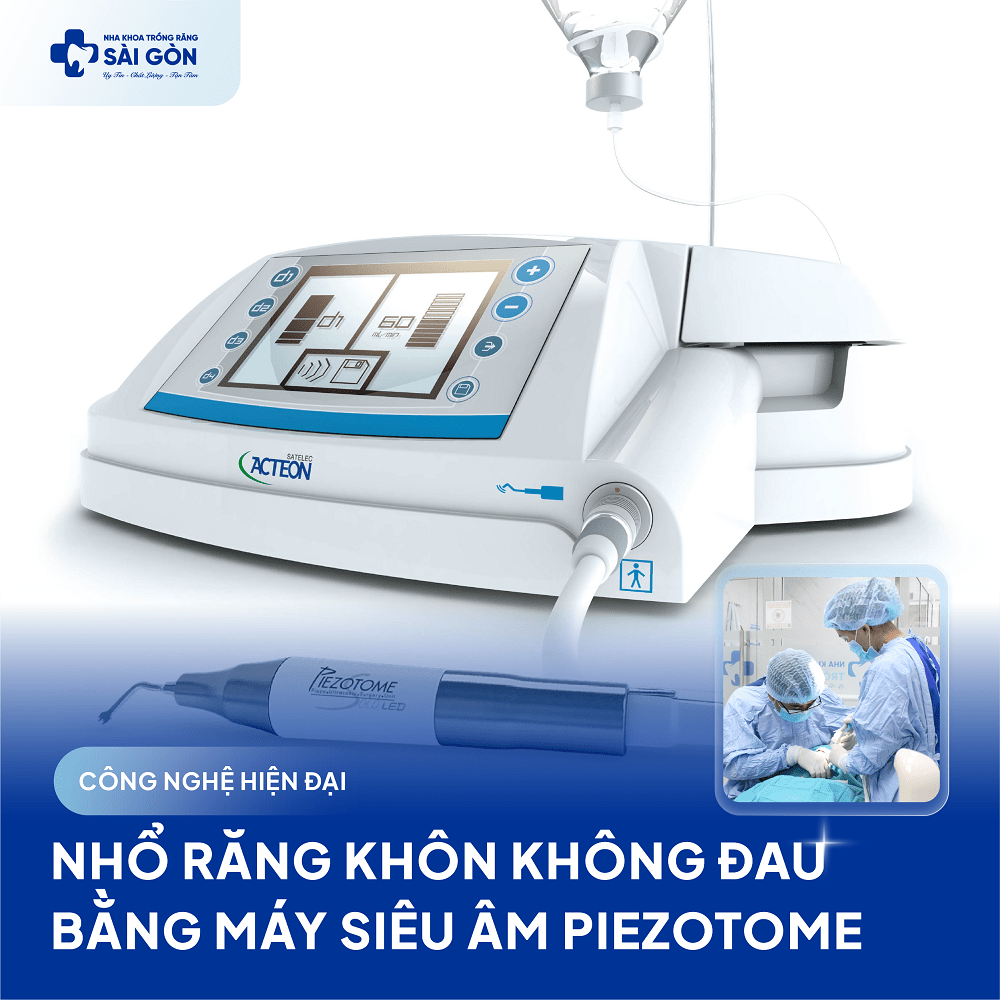 Nhổ răng khôn không đau bằng máy siêu âm Piezotome