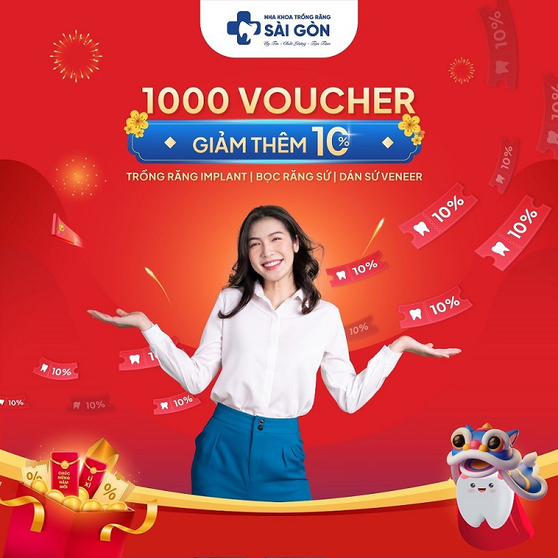1000 uu dai giam them 10 1000 Suất Ưu Đãi Giảm Thêm 10% Nha Khoa Trồng Răng Sài Gòn