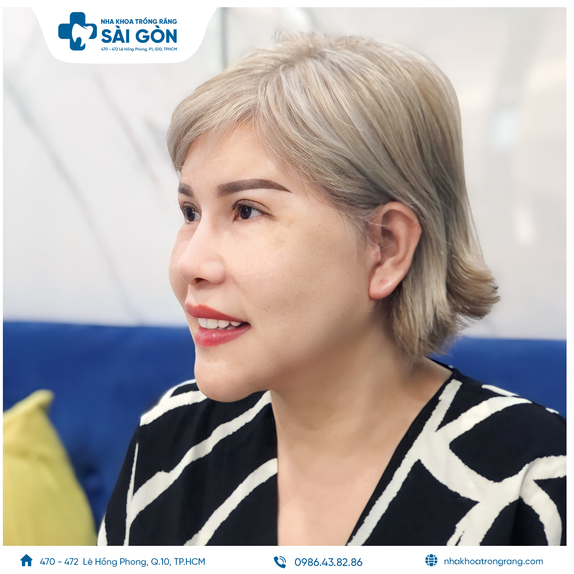 Tina Phương Trần - Việt Kiều Mỹ bọc 20 răng sứ Đức cao cấp