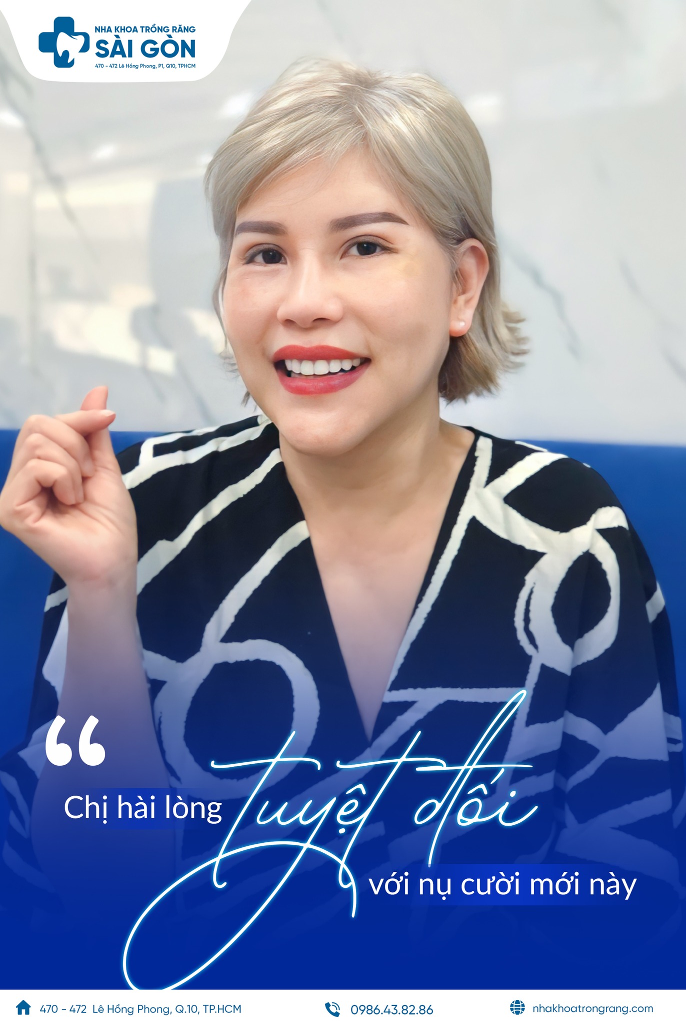 Tina Phương Trần - Việt Kiều Mỹ bọc 20 răng sứ Đức cao cấp