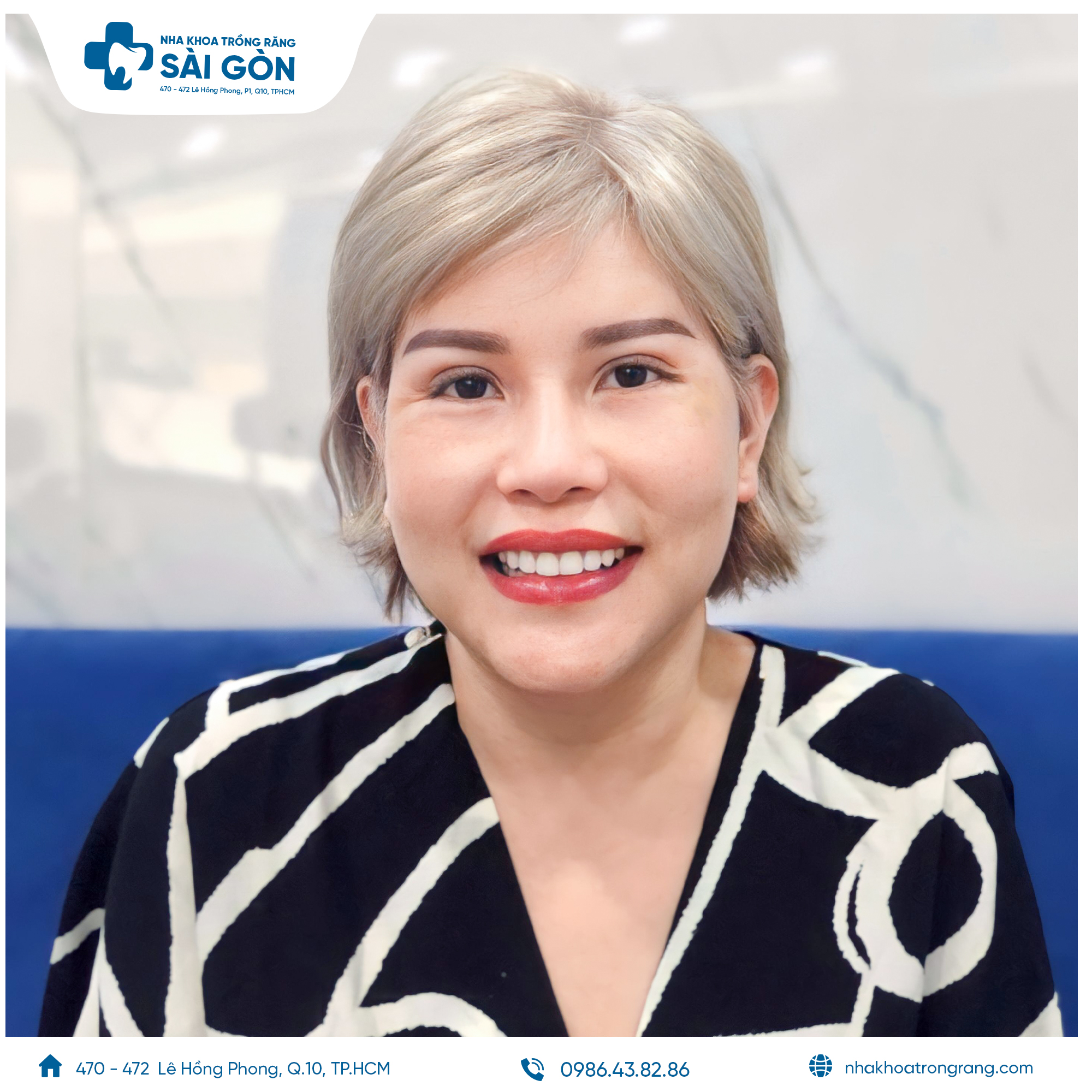 Tina Phương Trần - Việt Kiều Mỹ bọc 20 răng sứ Đức cao cấp